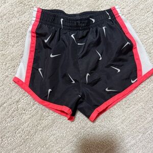 Nike Black and Pink Kids Shorts